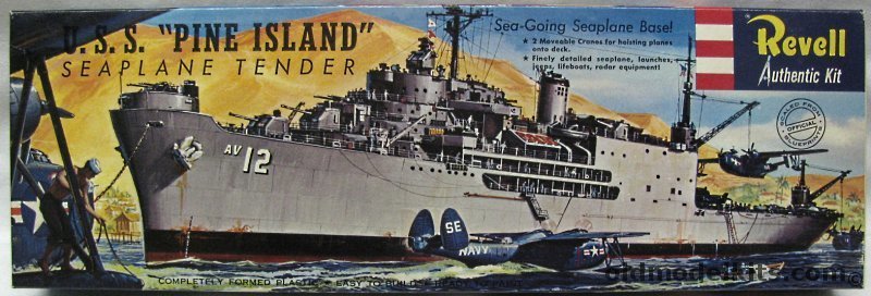 Revell 1/424 USS Pine Island Seaplane Tender with PBM-5 Mariner Seaplane, H362-169 plastic model kit